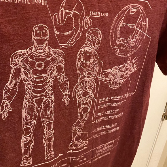 Ironman blue print vintage T-shirt - Picture 4 of 4